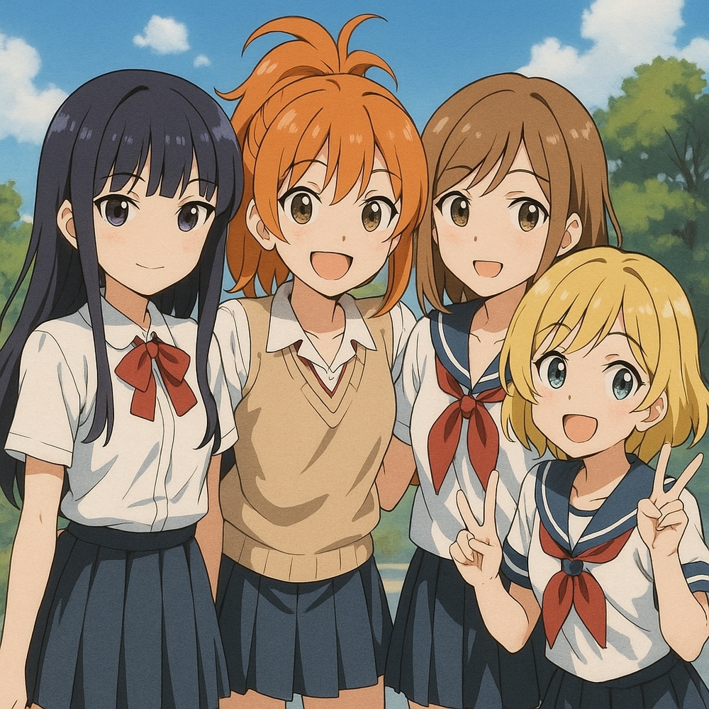 Anime Character Group Poster